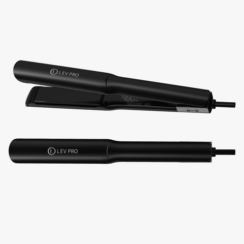 LEV PRO Titanium Platinum Black Hair Straightener - 1.25 inches