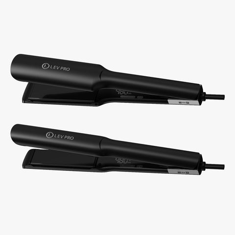 LEV PRO Titanium Platinum Black Hair Straightener - 1.75 inches