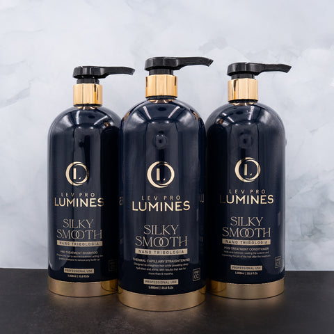 LUMINES THERMAL CAPILLARY STRAIGHTENING 1L + LUMINES PRE-TREATMENT SHAMPOO 1L + LUMINES POS-TREATMENT CONDITIONER 1L